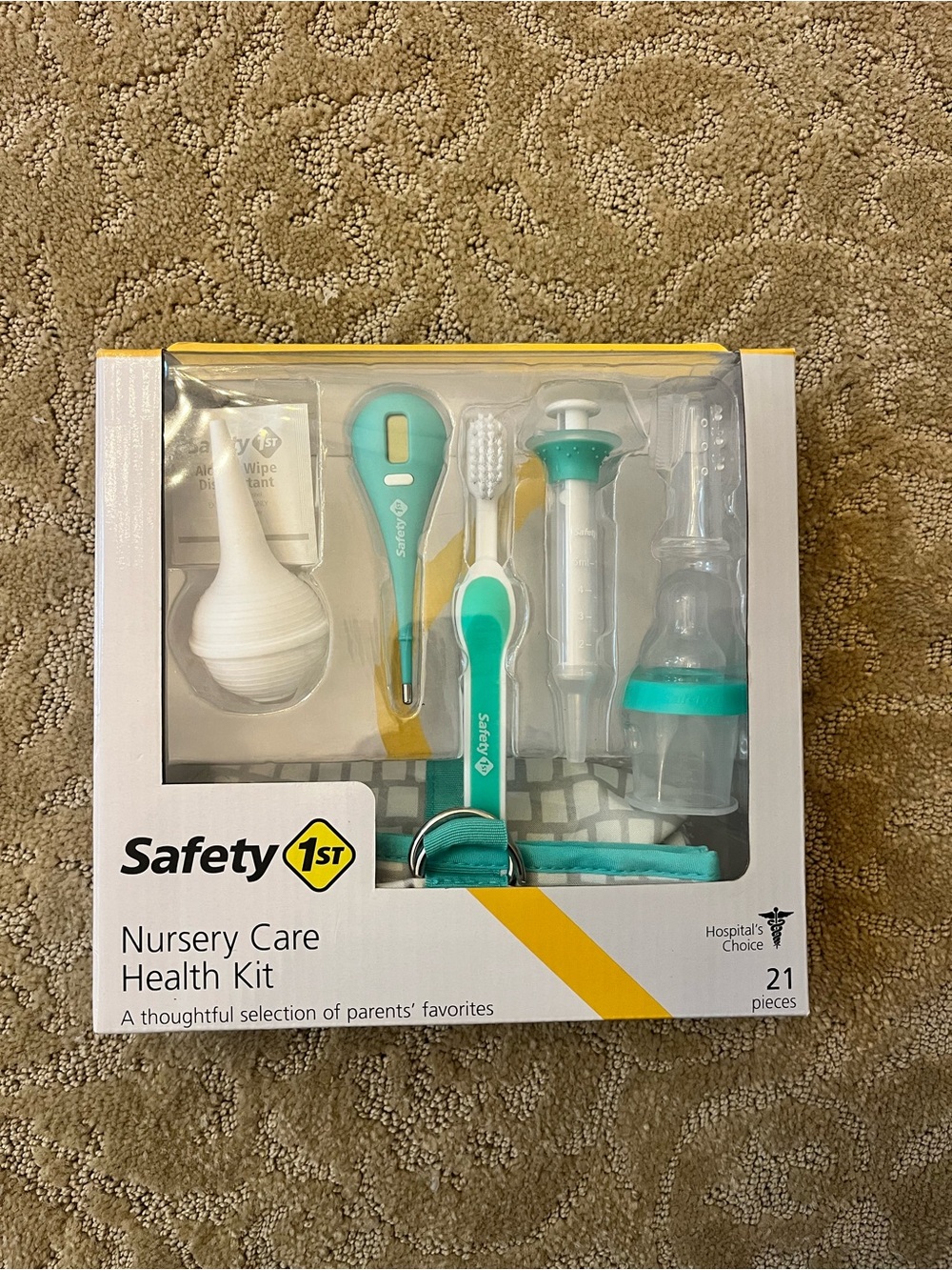 Nursery Care Health Kit - Teal and White